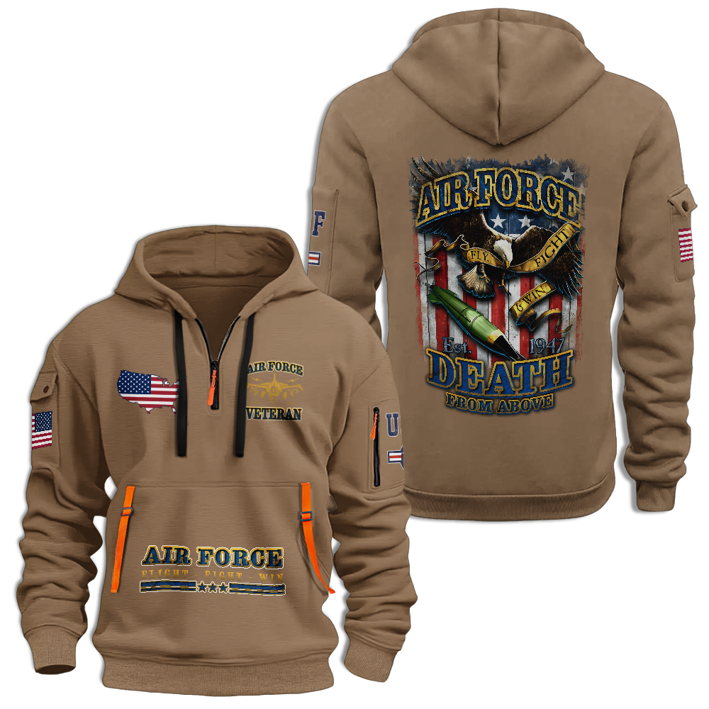 Air Force Death From Above Quarter Zip Hoodie