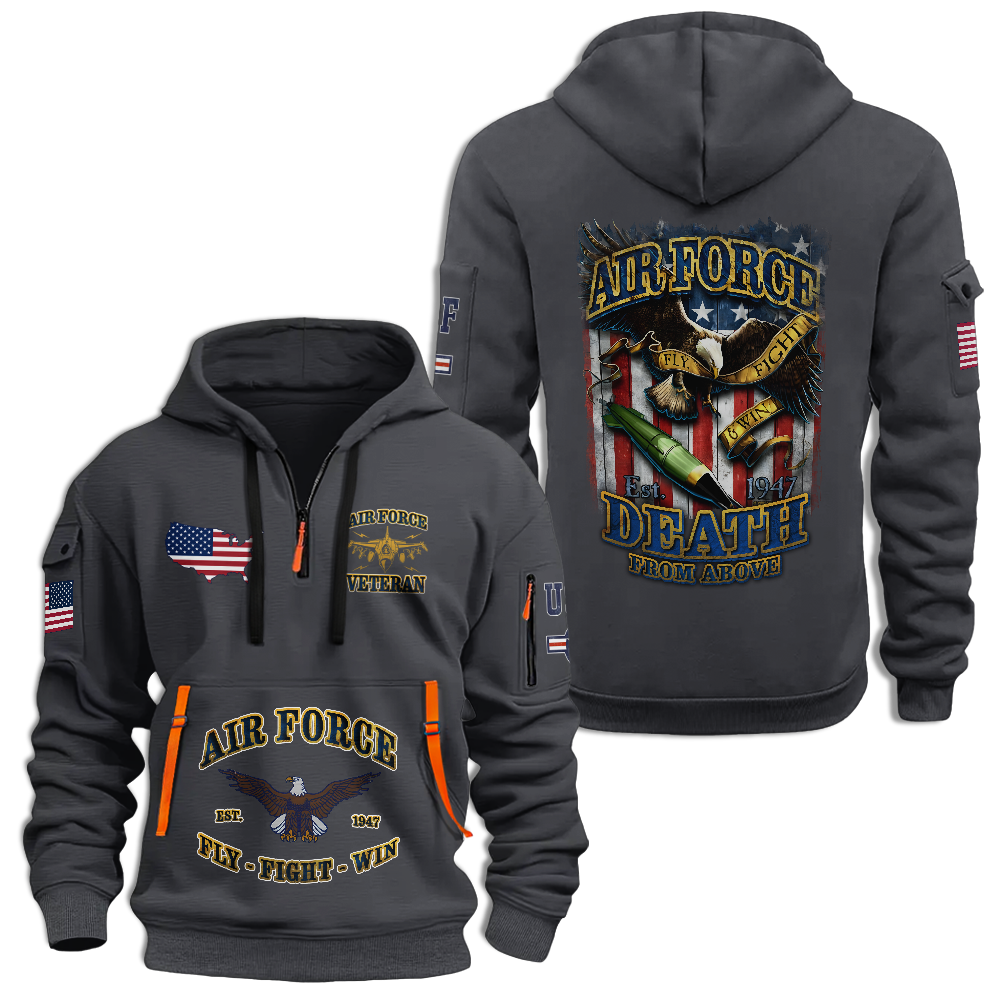 Air Force Death From Above Quarter Zip Hoodie