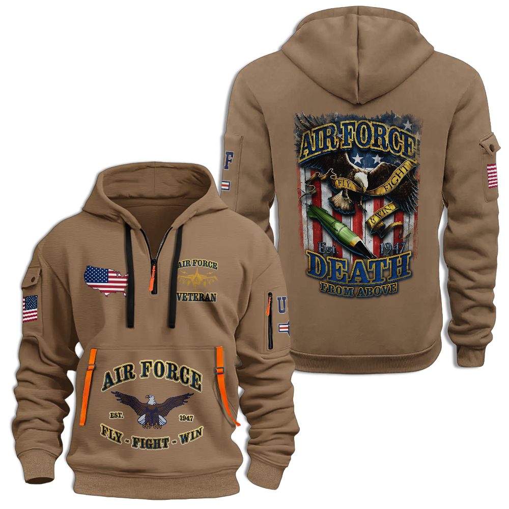 Air Force Death From Above Quarter Zip Hoodie