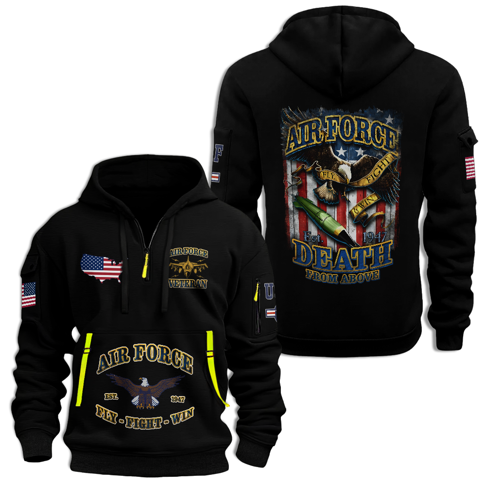 Air Force Death From Above Quarter Zip Hoodie