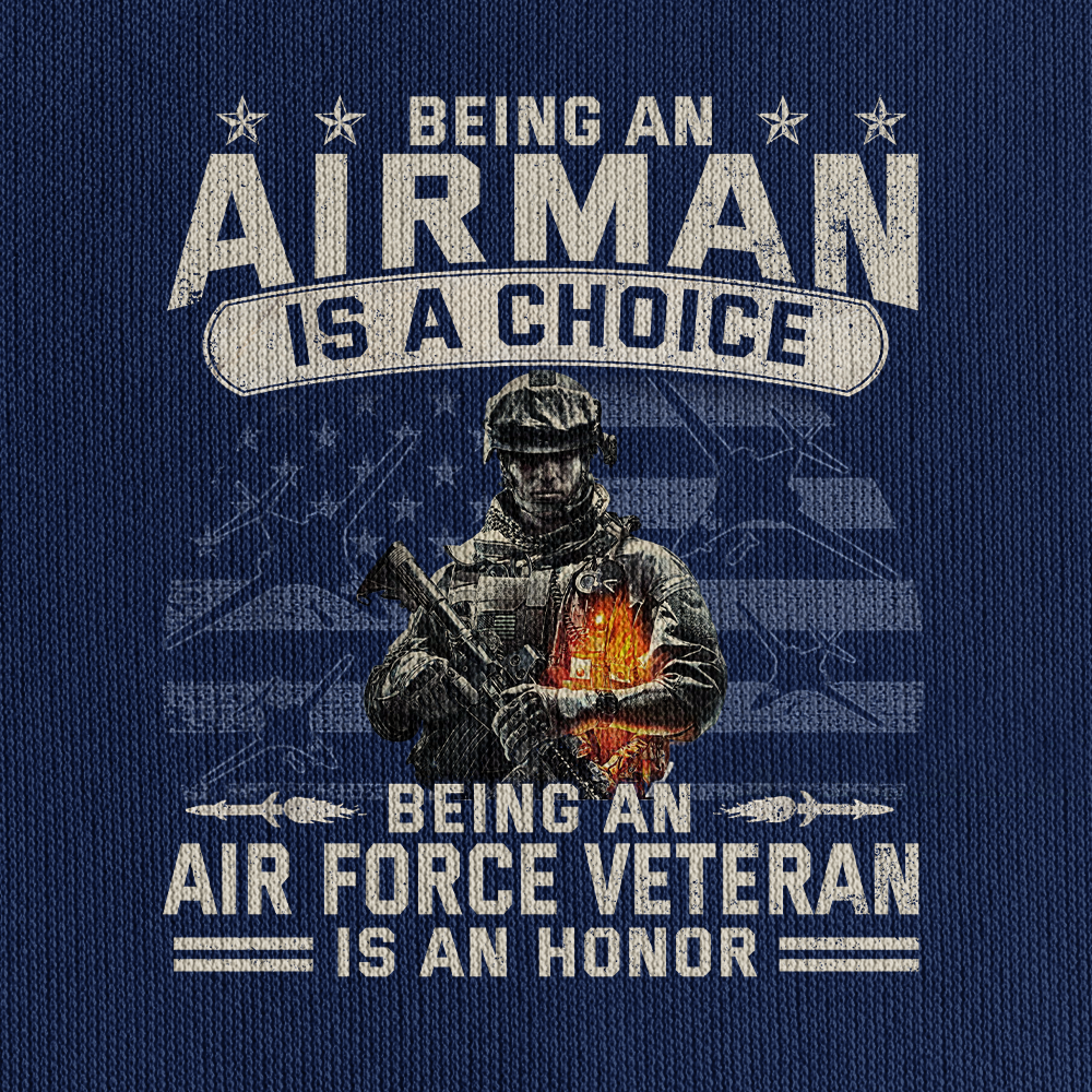 Being An Air Force Veteran Is An Honor Quarter Zip Hoodie