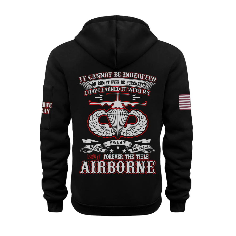 I Own Forever The Title Airborne Zipper Pouch Quarter-Zip Hoodie