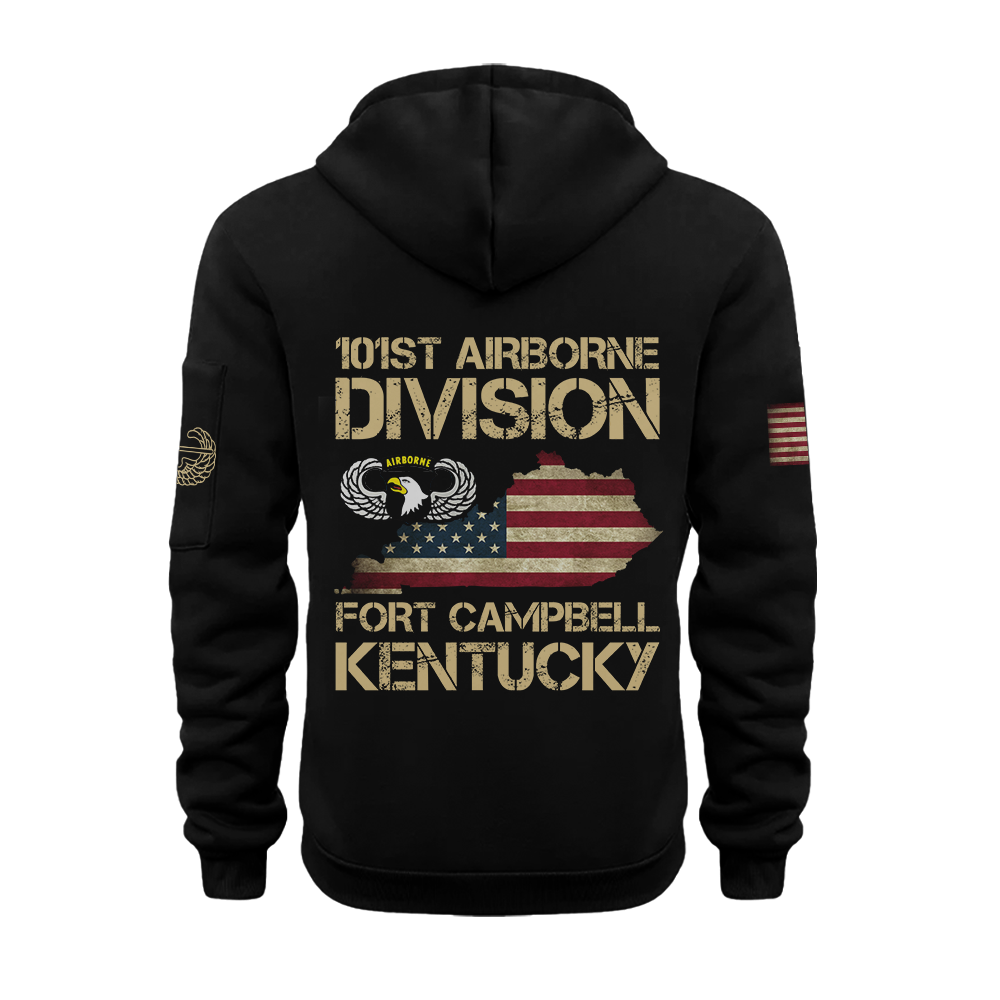 Fort Campell Kentucky Zipper Pouch Quarter Zip Hoodie