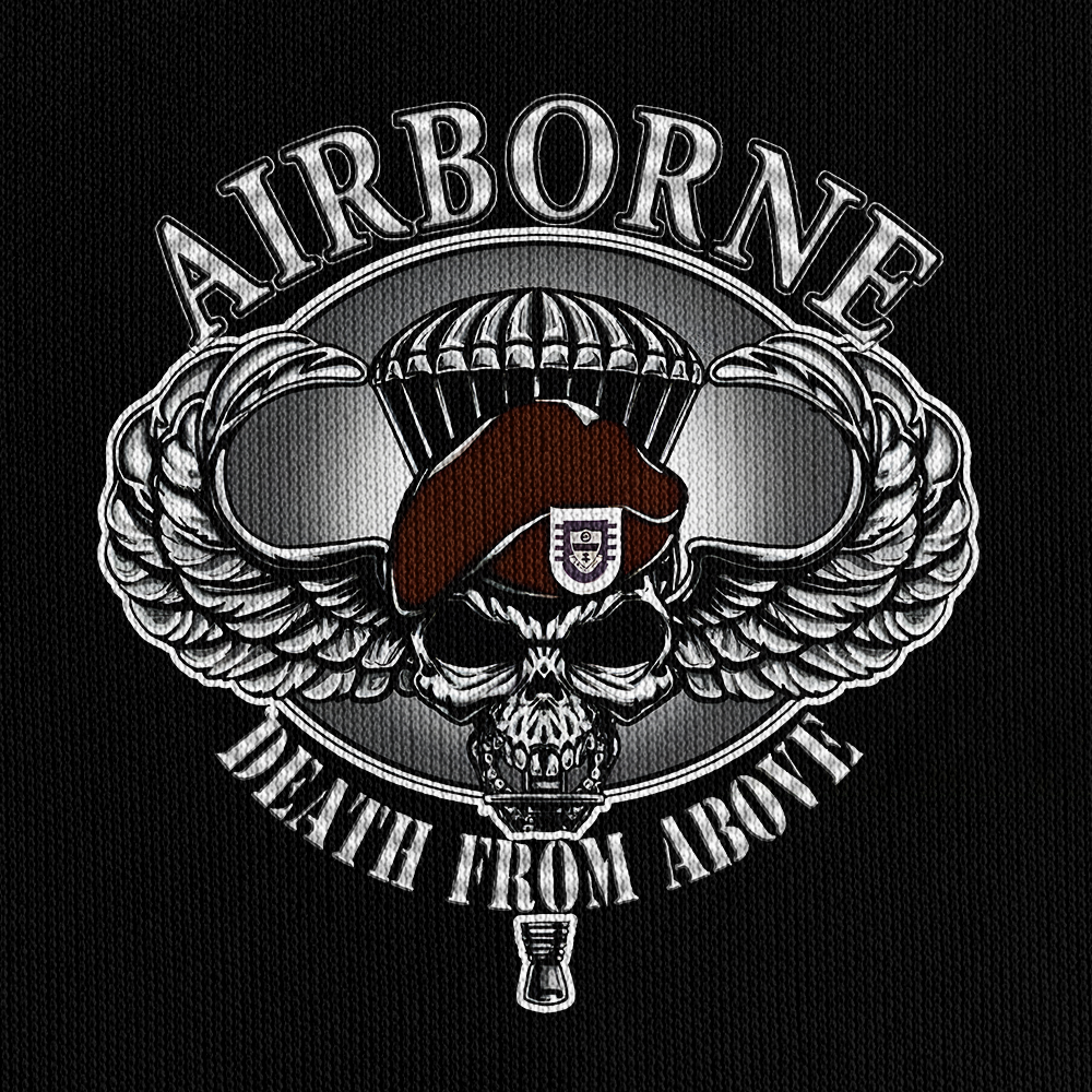 Airborne Death From Above Zipper Pouch Quarter-Zip Hoodie