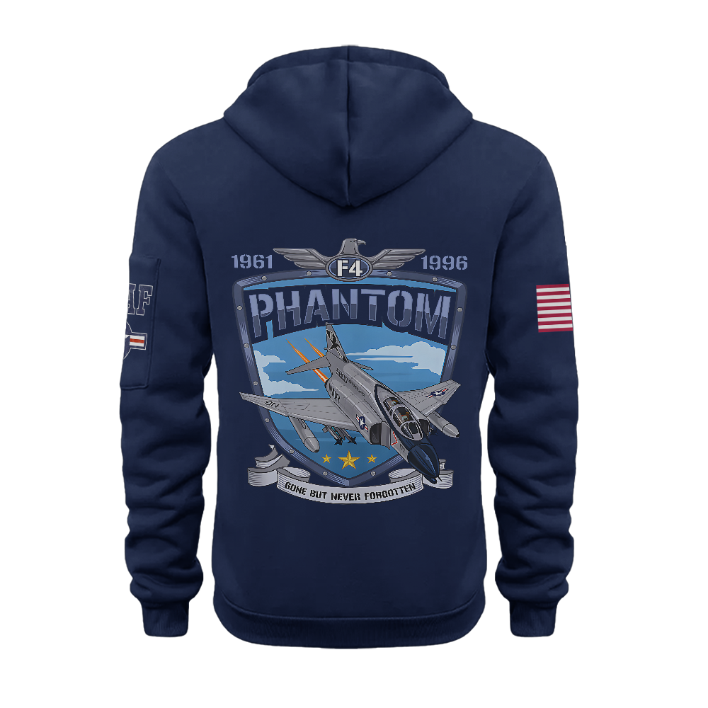 Air Force Gone But Never Forgotten Zipper Pouch Quarter-Zip Hoodie