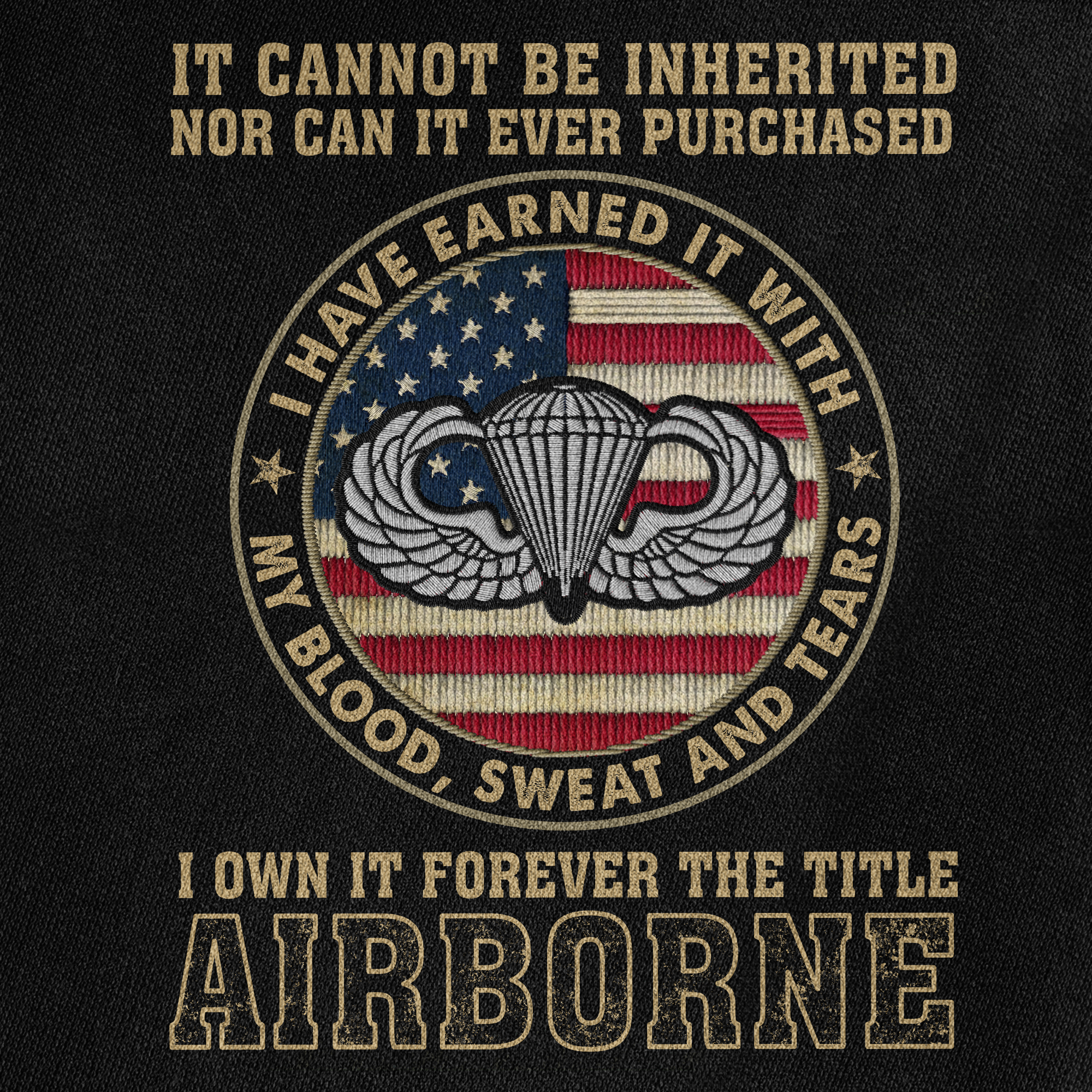 I Own It Forever The Title Airborne Direct to Embroidery Sweatshirt