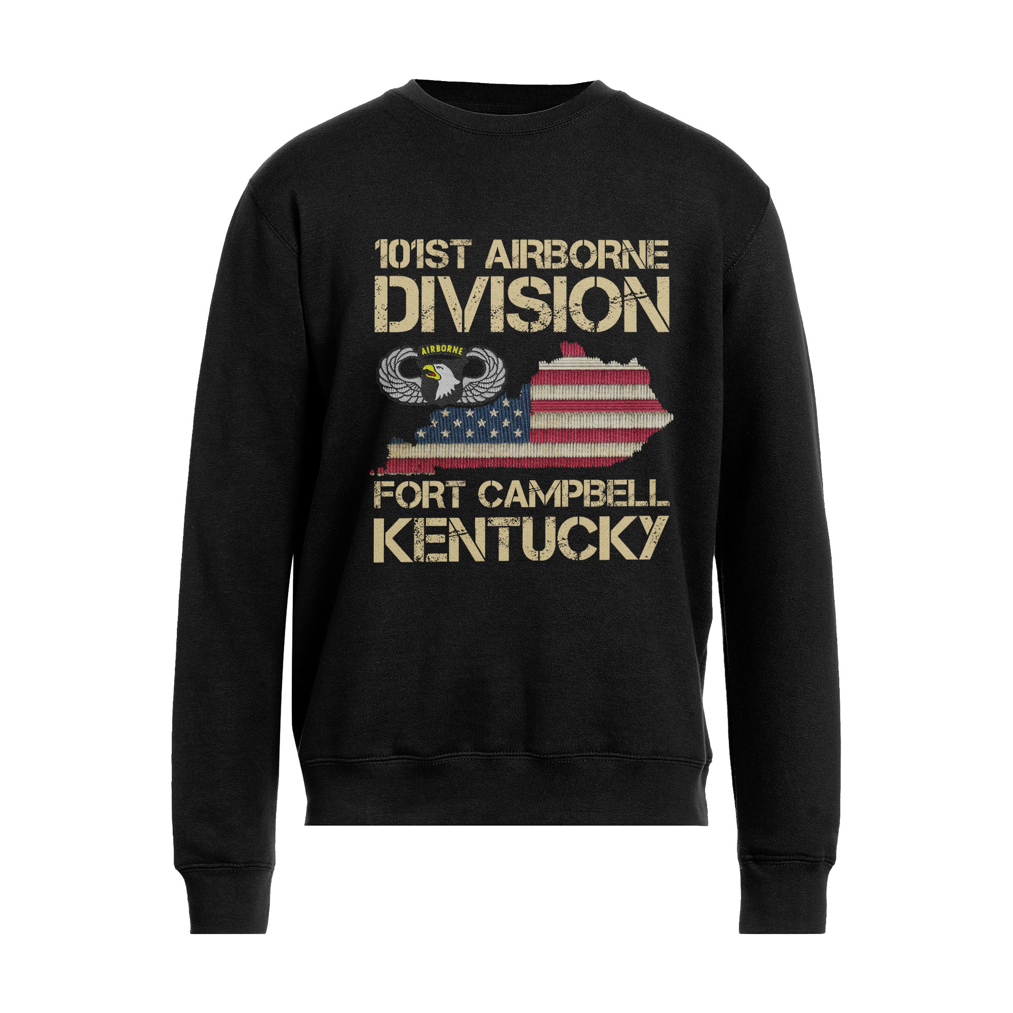 101st Airborne Fort Campbell Kentucky Direct to Embroidery Sweatshirt