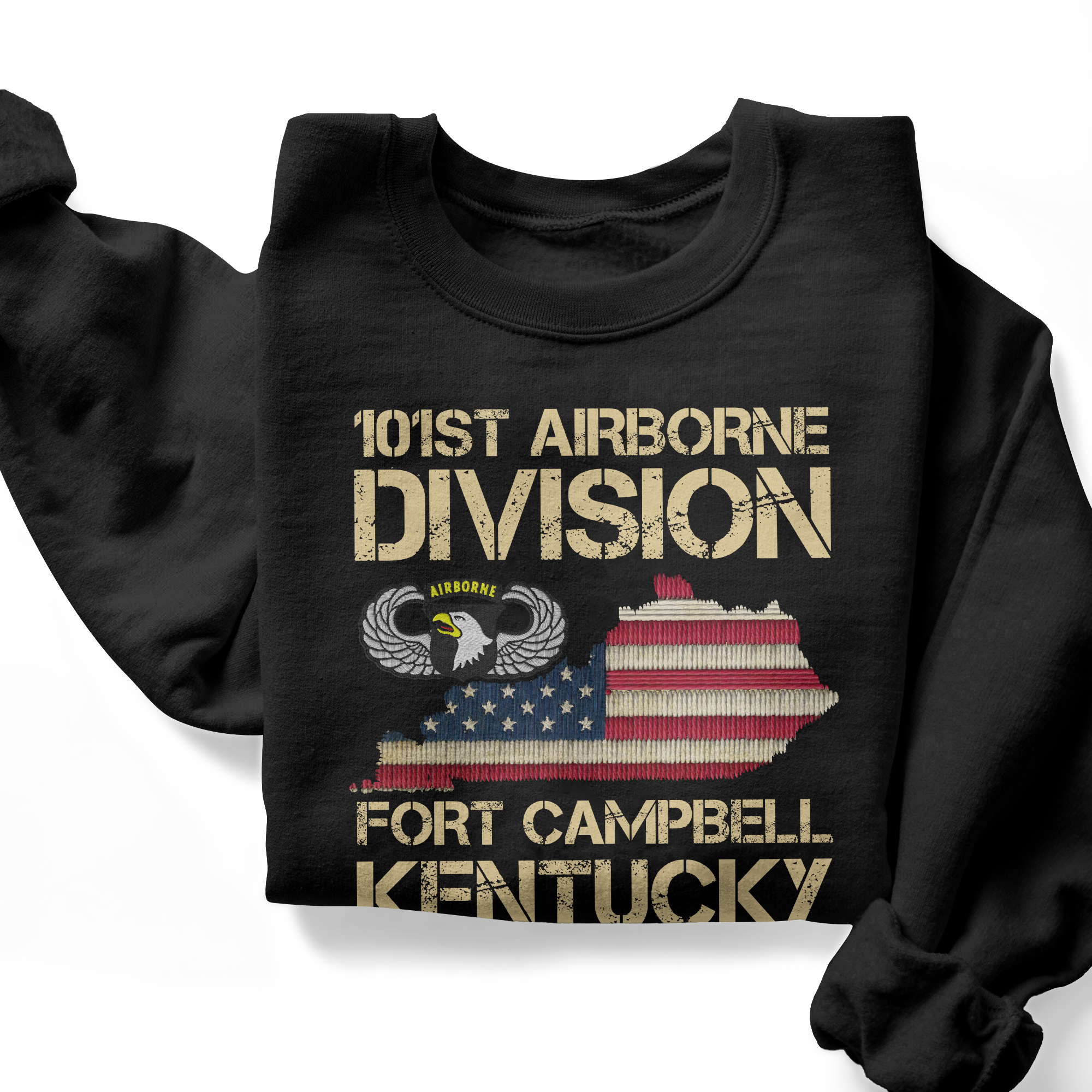 101st Airborne Fort Campbell Kentucky Direct to Embroidery Sweatshirt