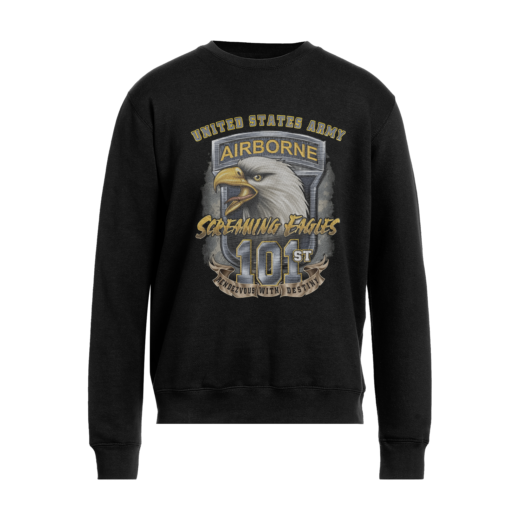 101st Airborne Screaming Eagles Direct to Embroidery Sweatshirt