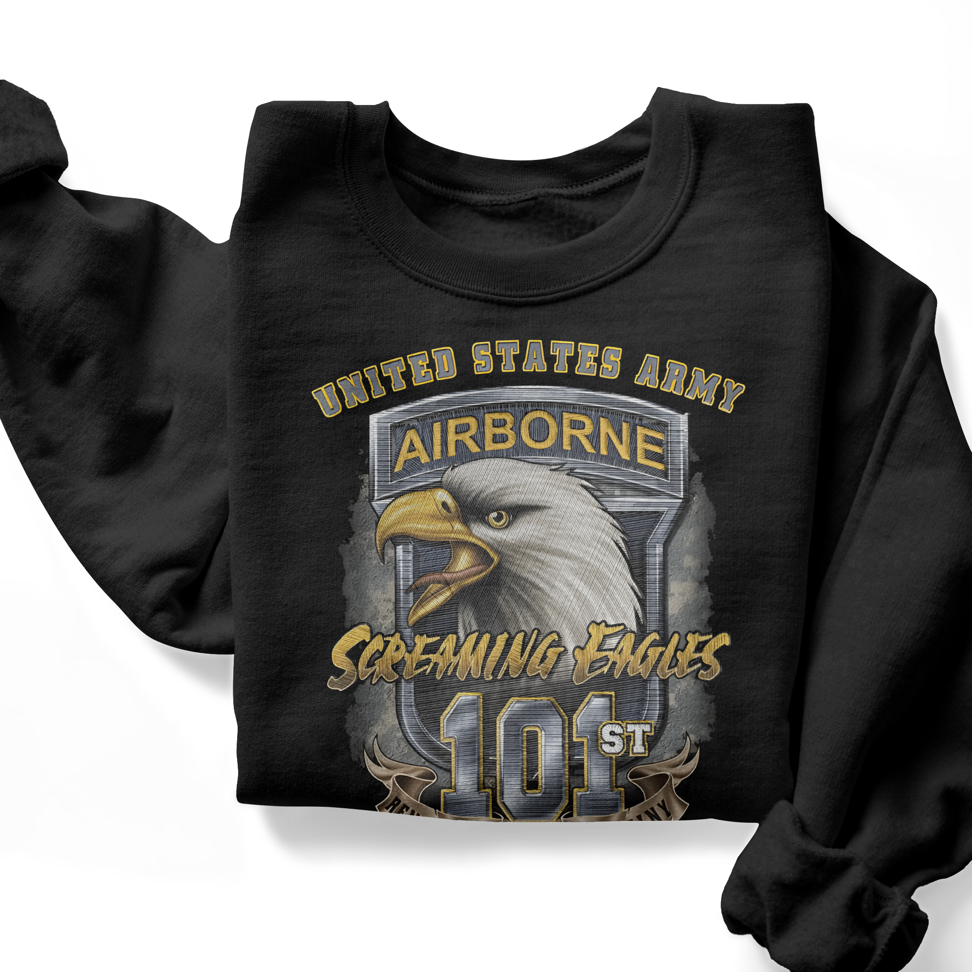 101st Airborne Screaming Eagles Direct to Embroidery Sweatshirt