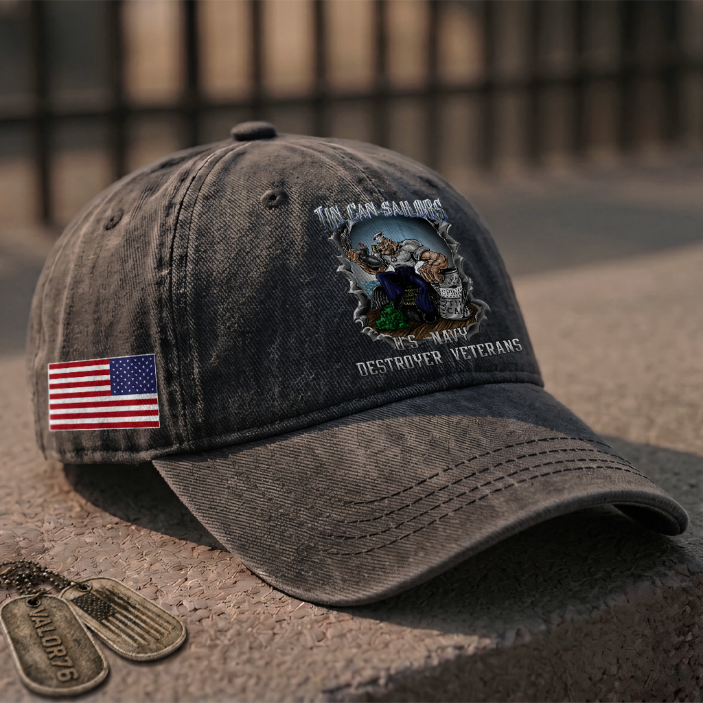 Personalizable Tin Can Sailors Washed Cap