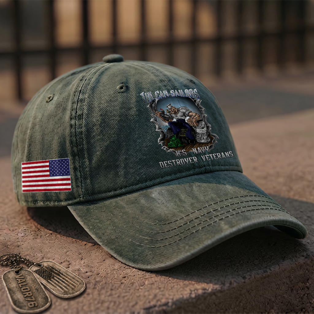 Personalizable Tin Can Sailors Washed Cap