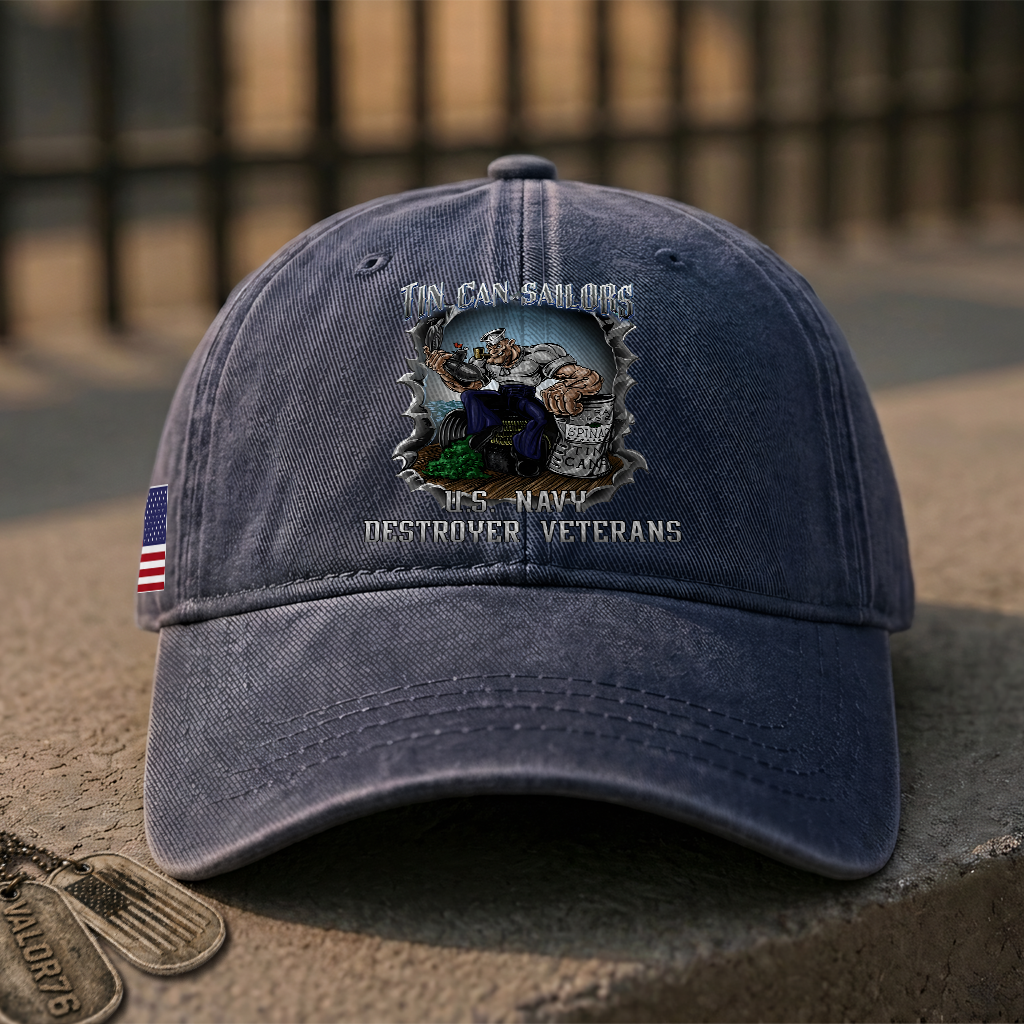 Personalizable Tin Can Sailors Washed Cap