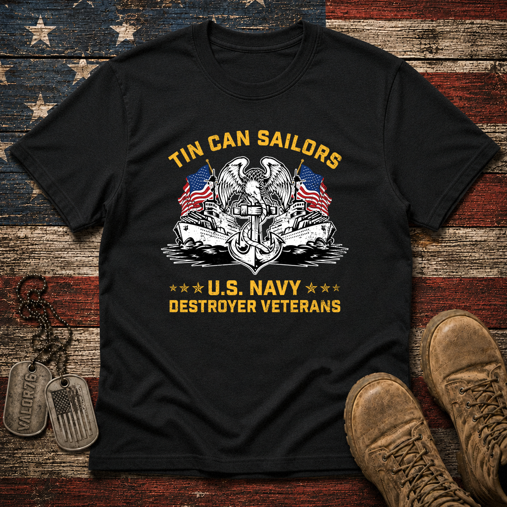 Tin Can Sailors Navy Destroyer Veteran Classic Tee