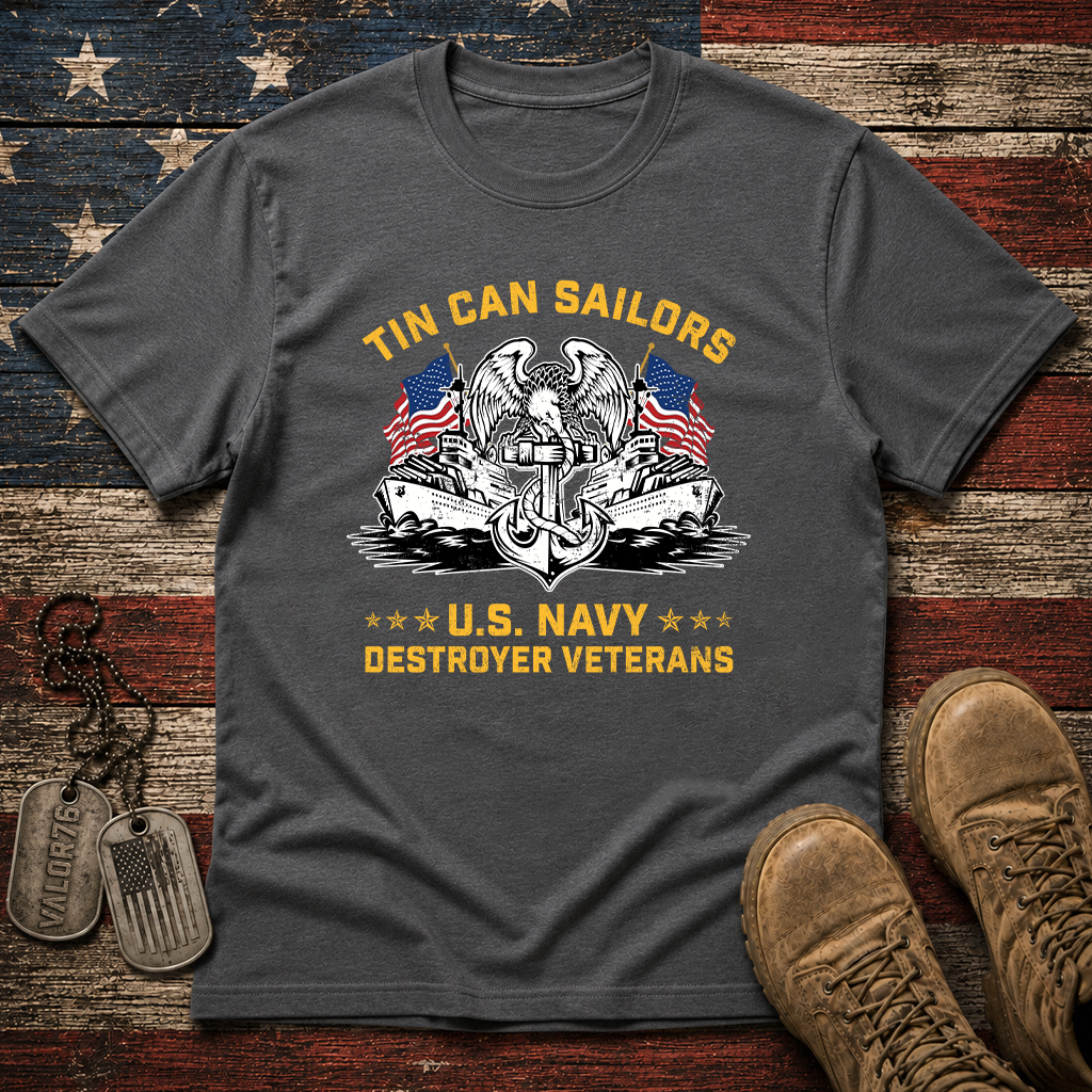 Tin Can Sailors Navy Destroyer Veteran Classic Tee