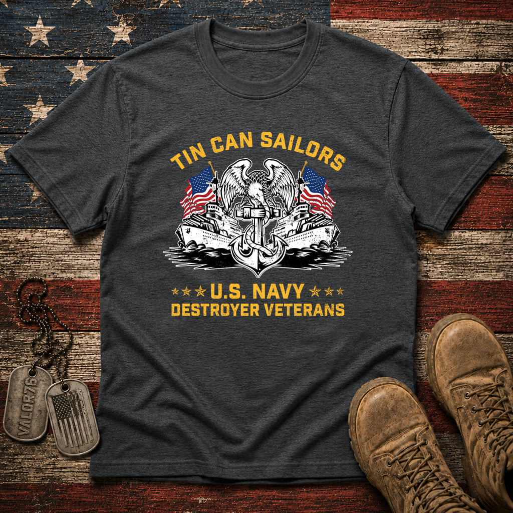 Tin Can Sailors Navy Destroyer Veteran Classic Tee