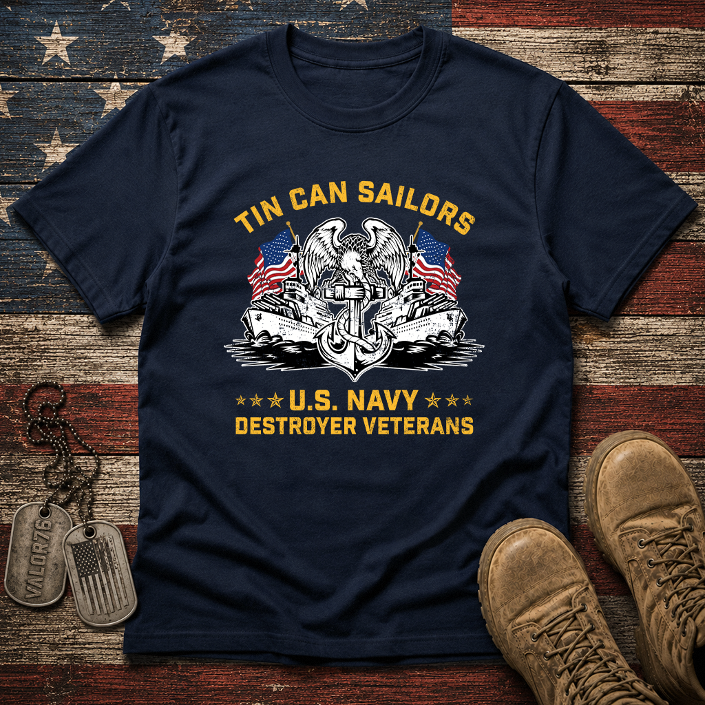 Tin Can Sailors Navy Destroyer Veteran Classic Tee