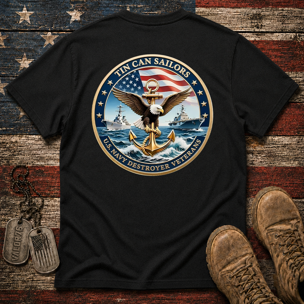 Tin Can Sailors Navy Destroyer Veteran Classic Tee