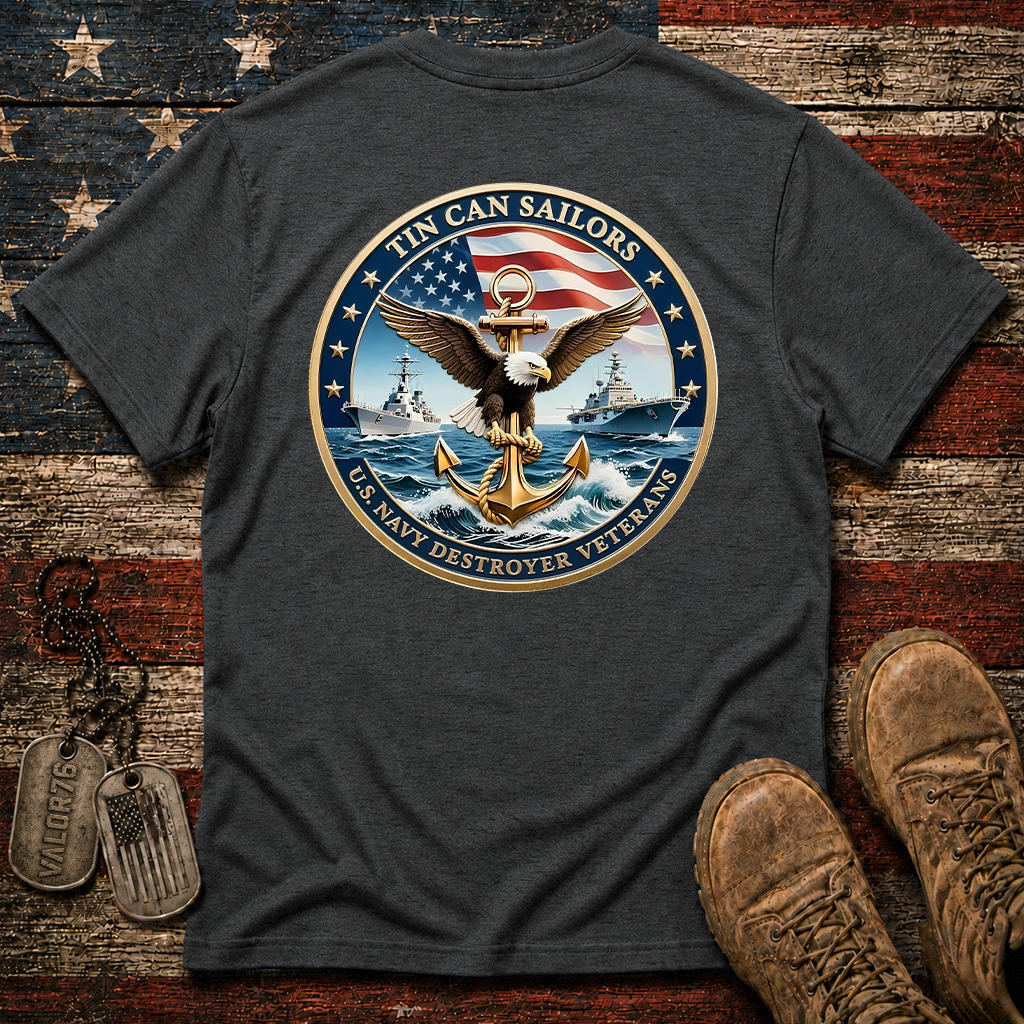 Tin Can Sailors Navy Destroyer Veteran Classic Tee