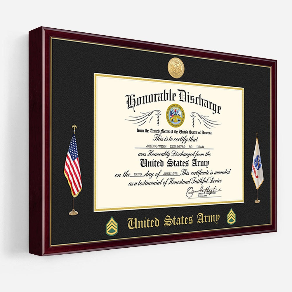 Honorable Discharge Military Award Horizontal Wall Art