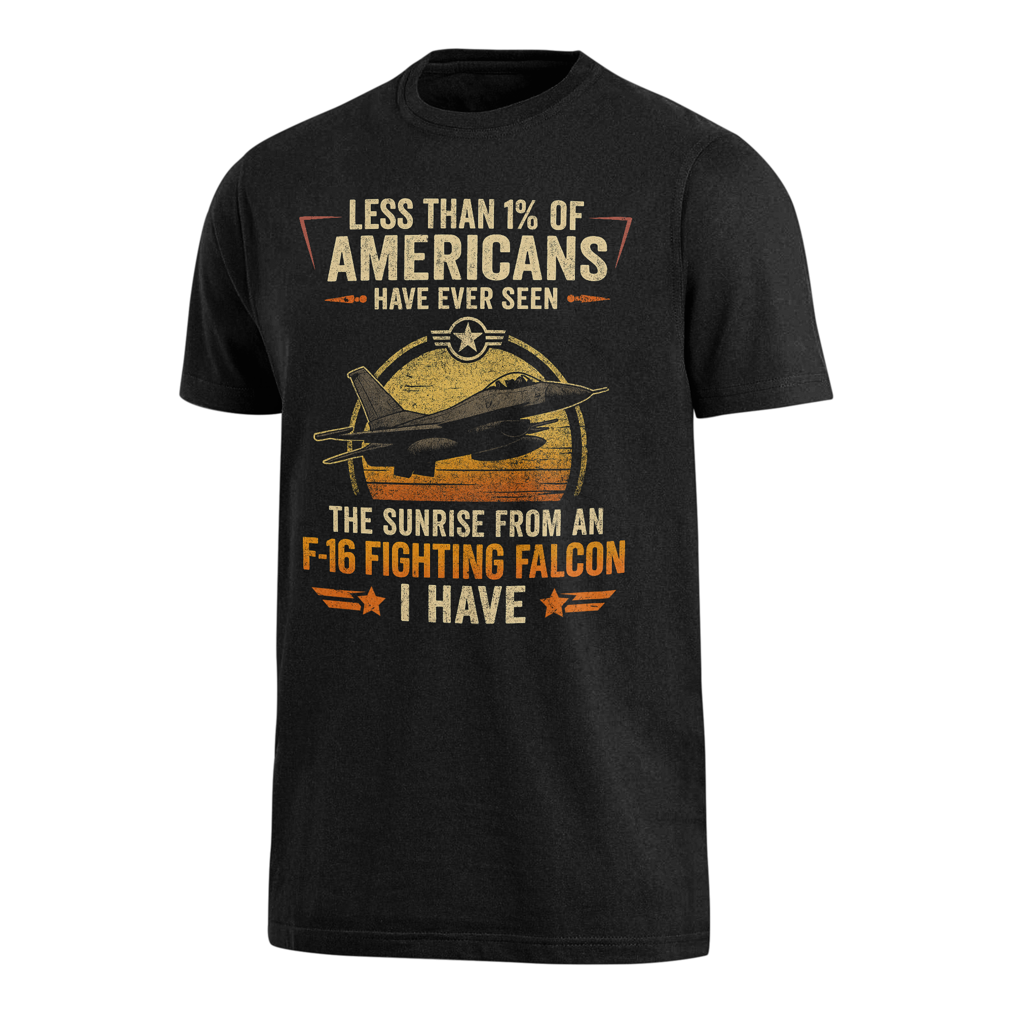 Less Than 1% Sunrise F-16 Premium T-Shirt