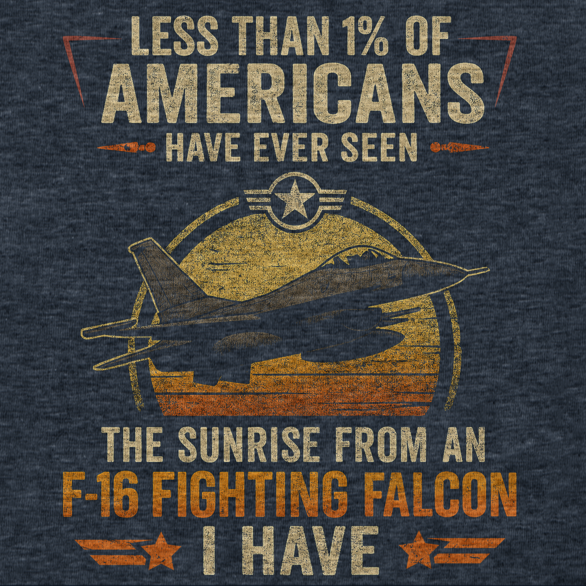 Less Than 1% Sunrise F-16 Premium T-Shirt