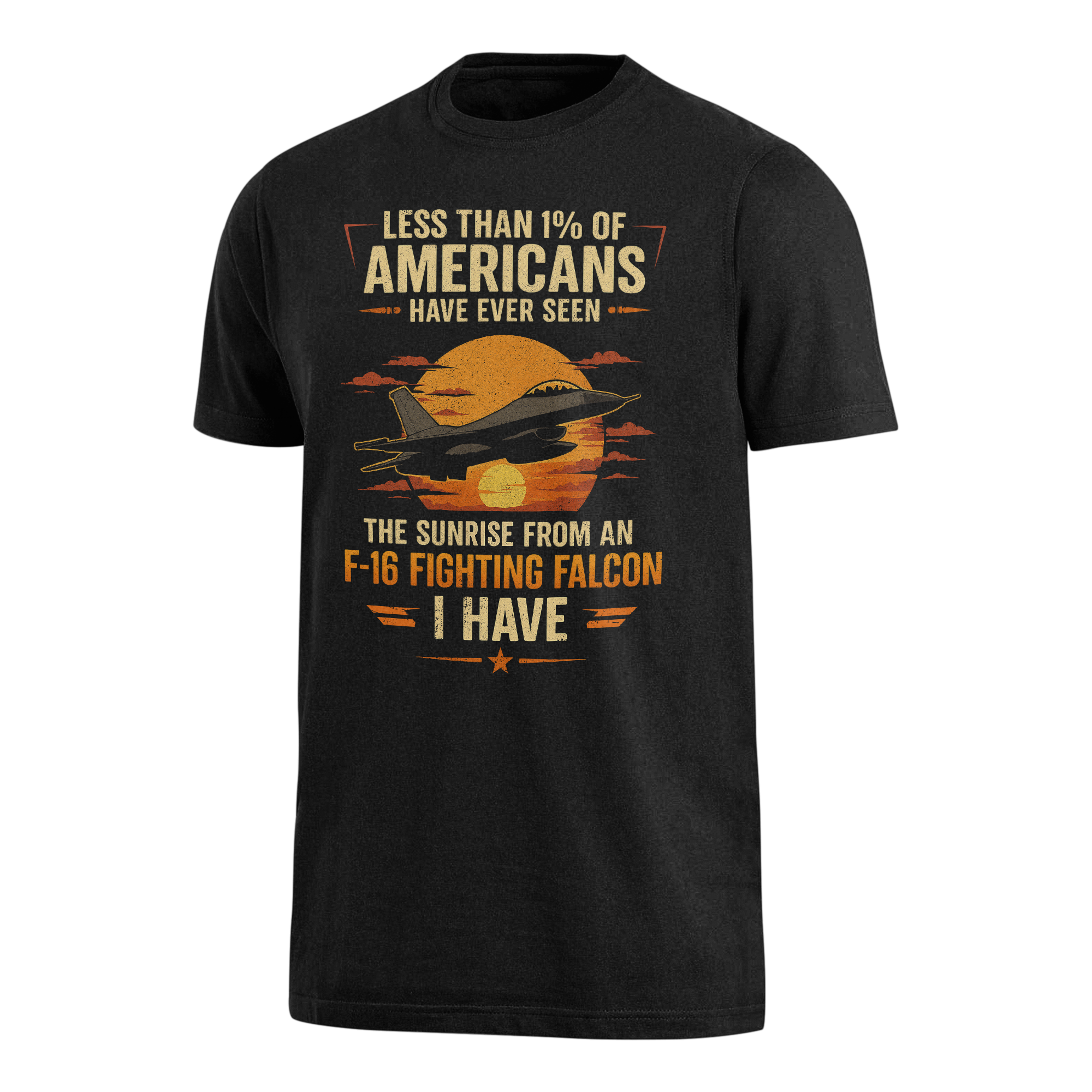Less Than 1% Sunrise F-16 Premium T-Shirt