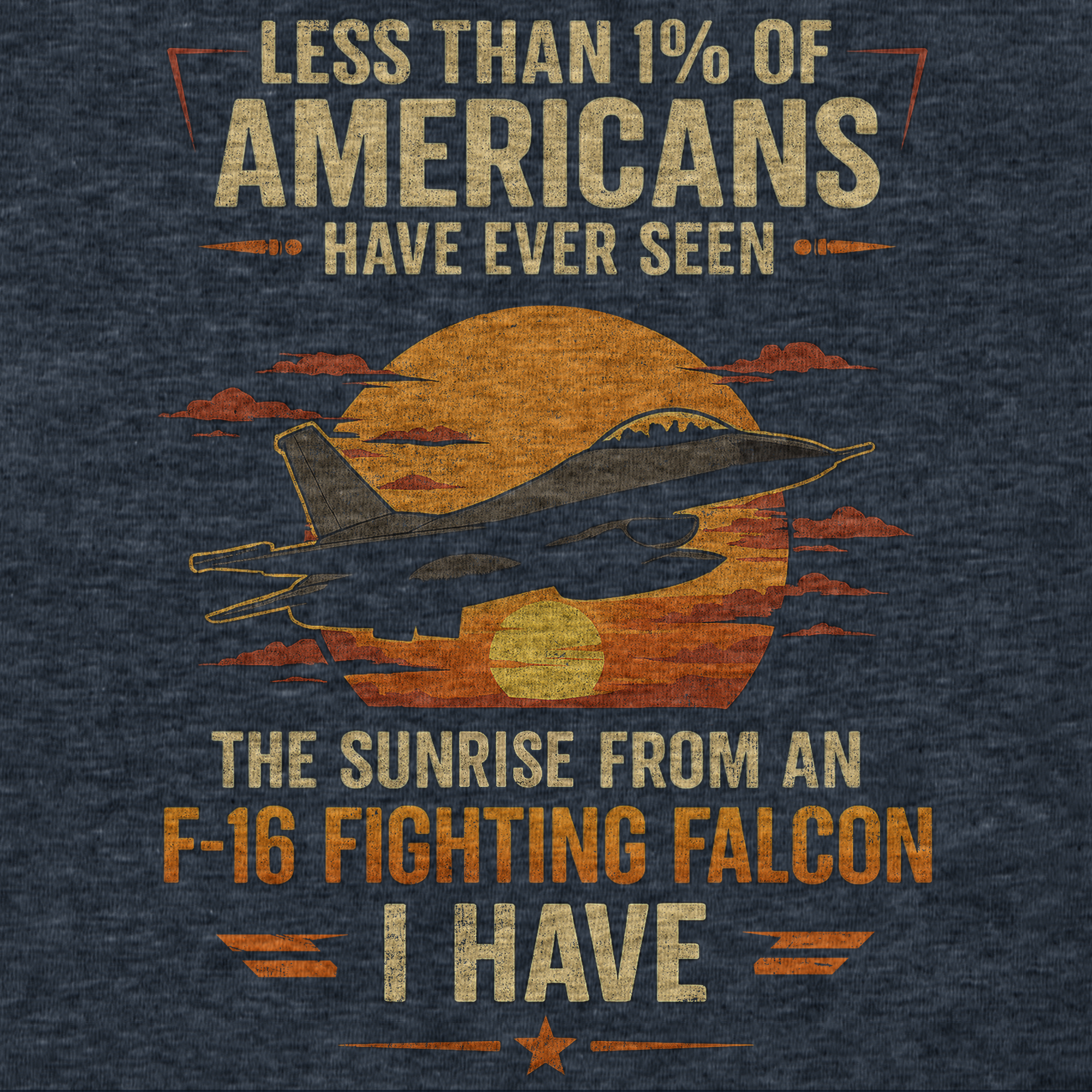 Less Than 1% Sunrise F-16 Premium T-Shirt