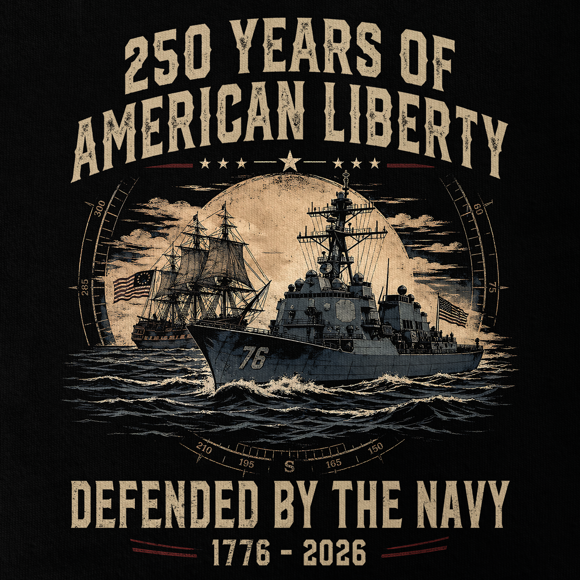 250 Years Of American Liberty The Navy Classic Tee