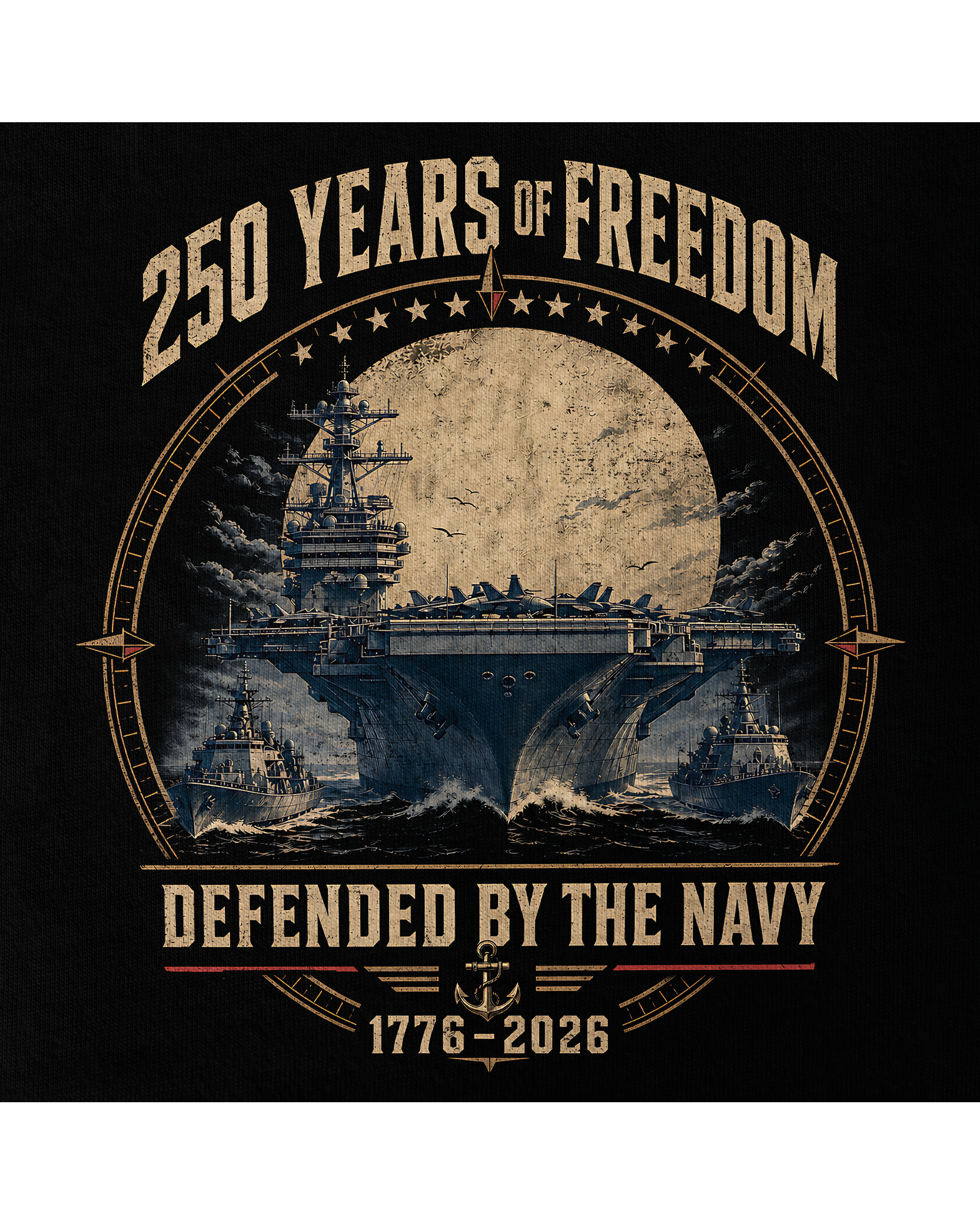 250 Years Of Freedom The Navy Classic Tee