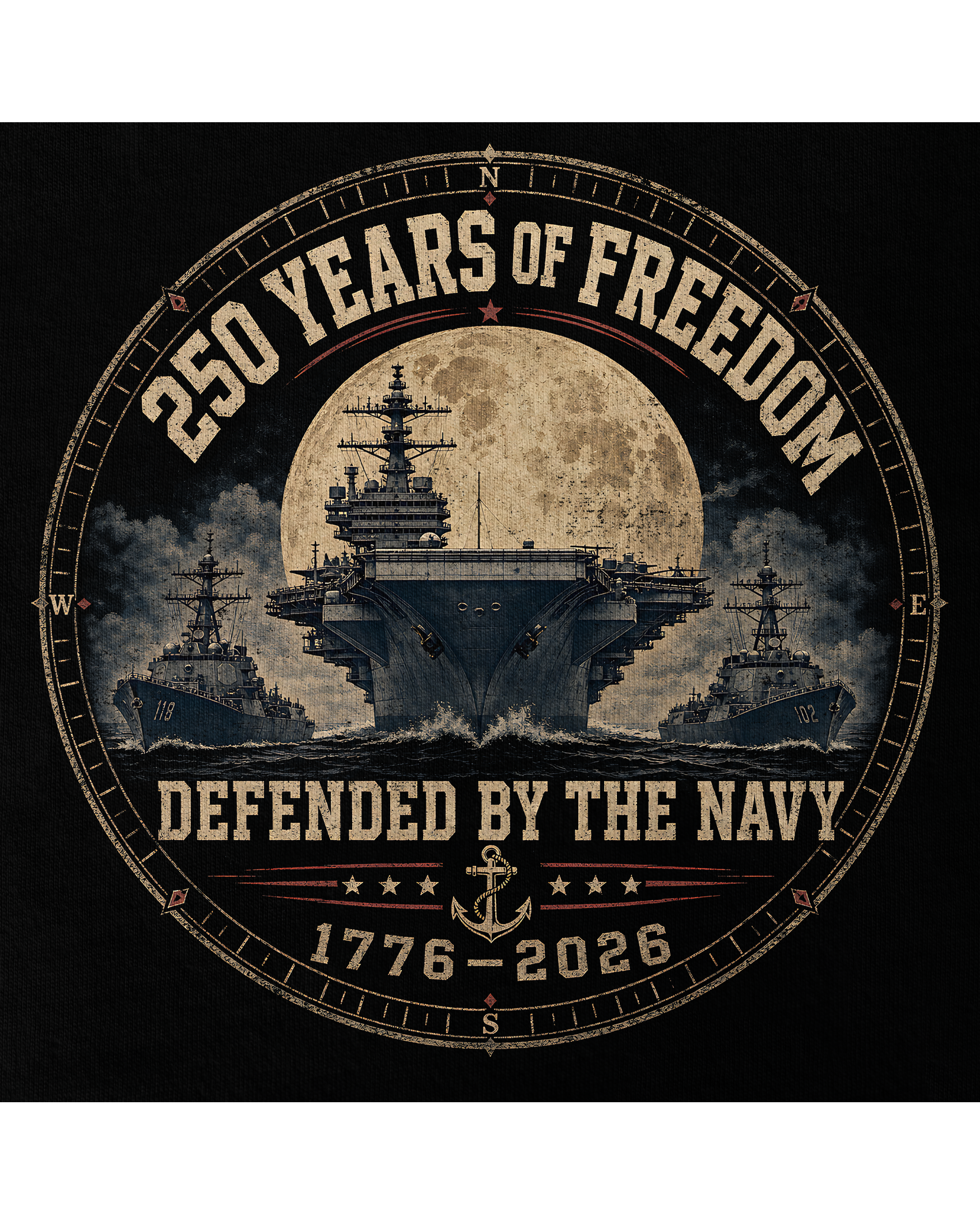 250 Years Of Freedom The Navy Classic Tee