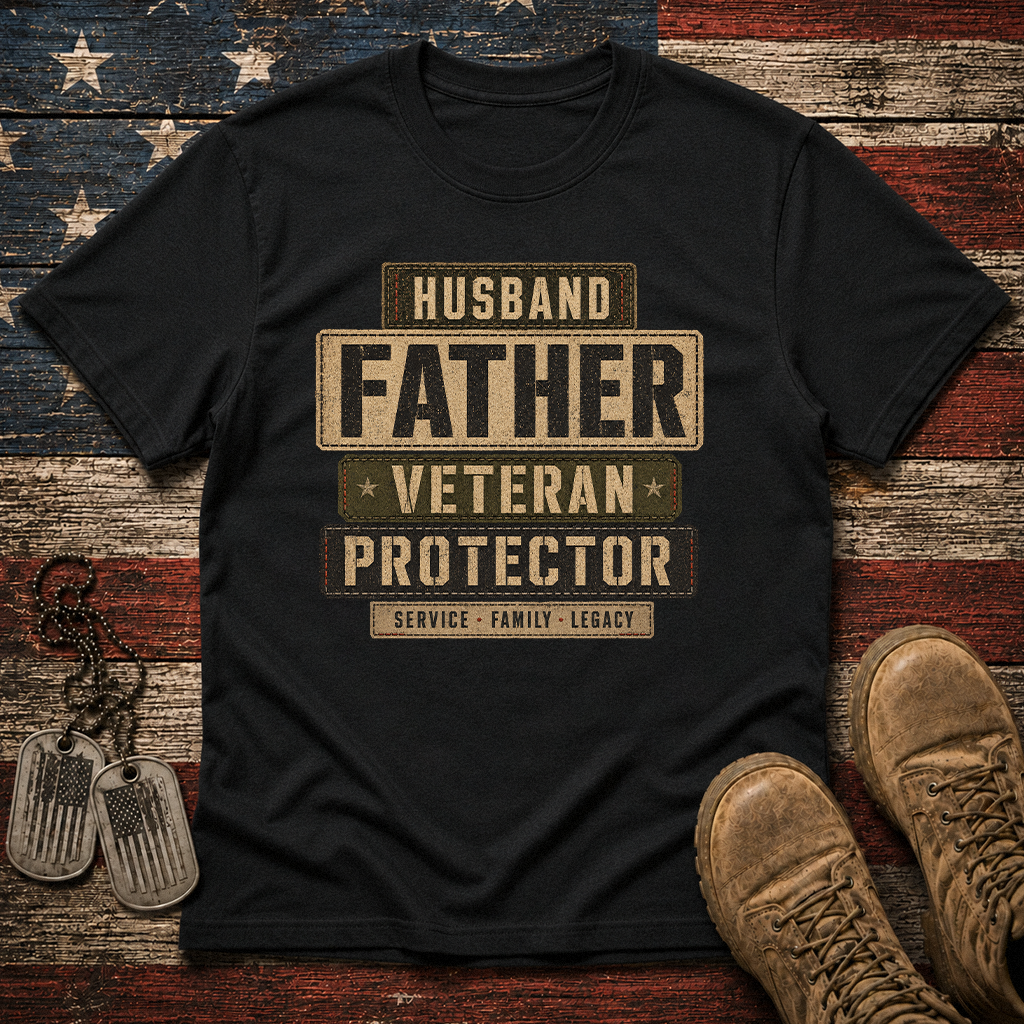 Husband Father Veteran Protector Classic Tee