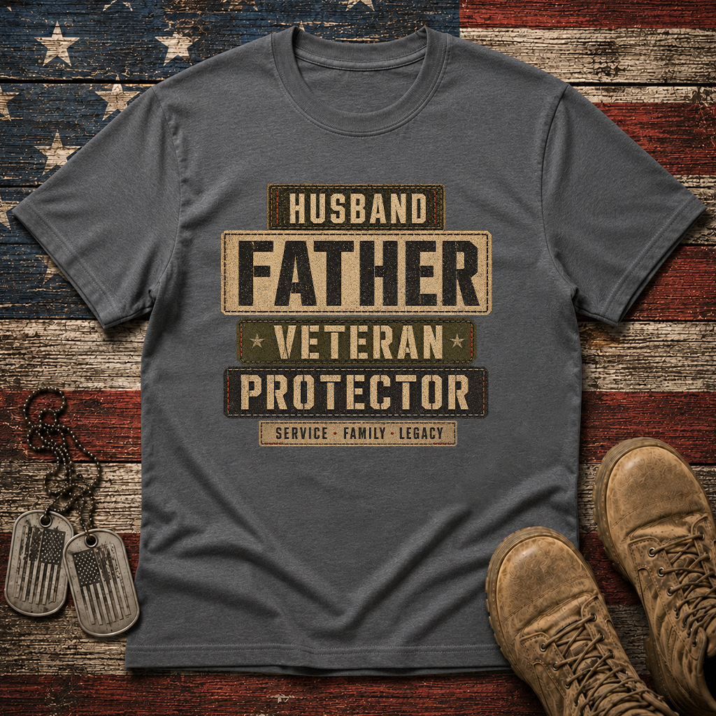 Husband Father Veteran Protector Classic Tee