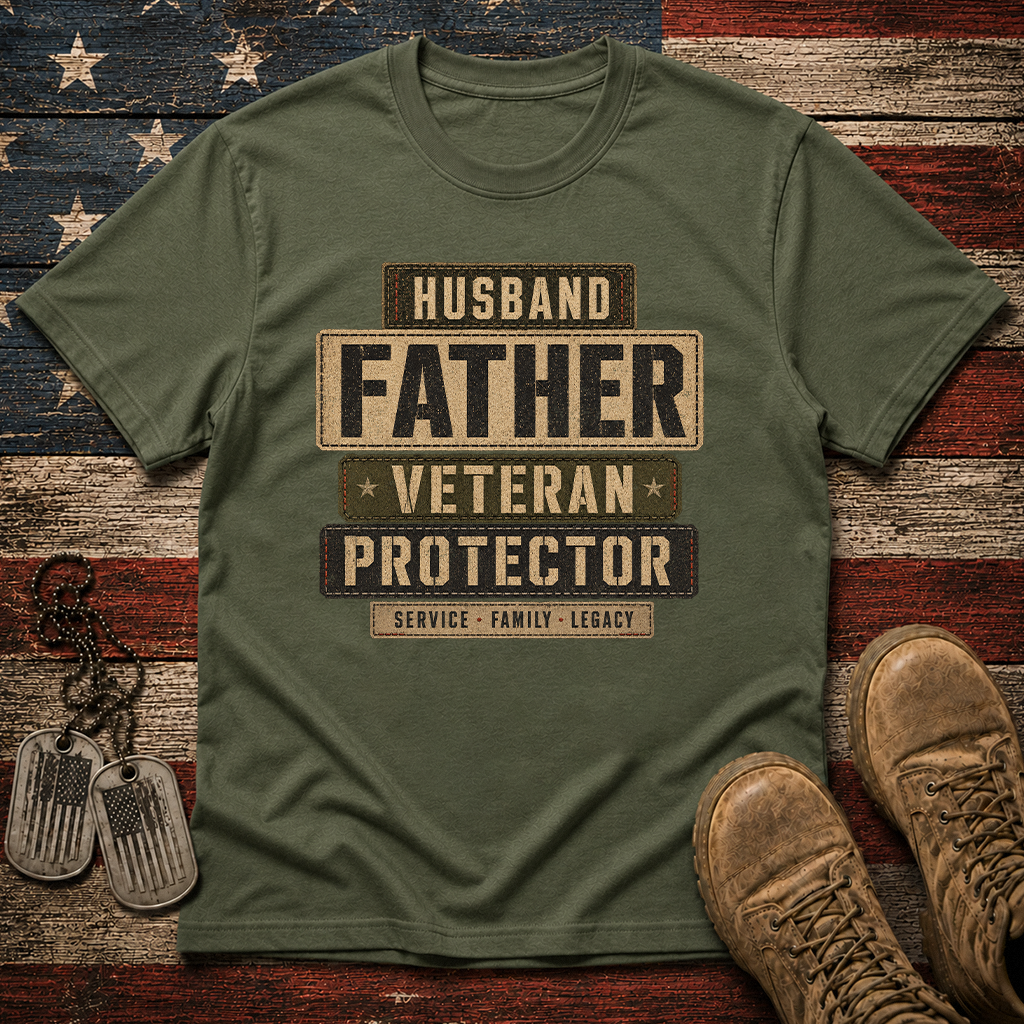 Husband Father Veteran Protector Classic Tee