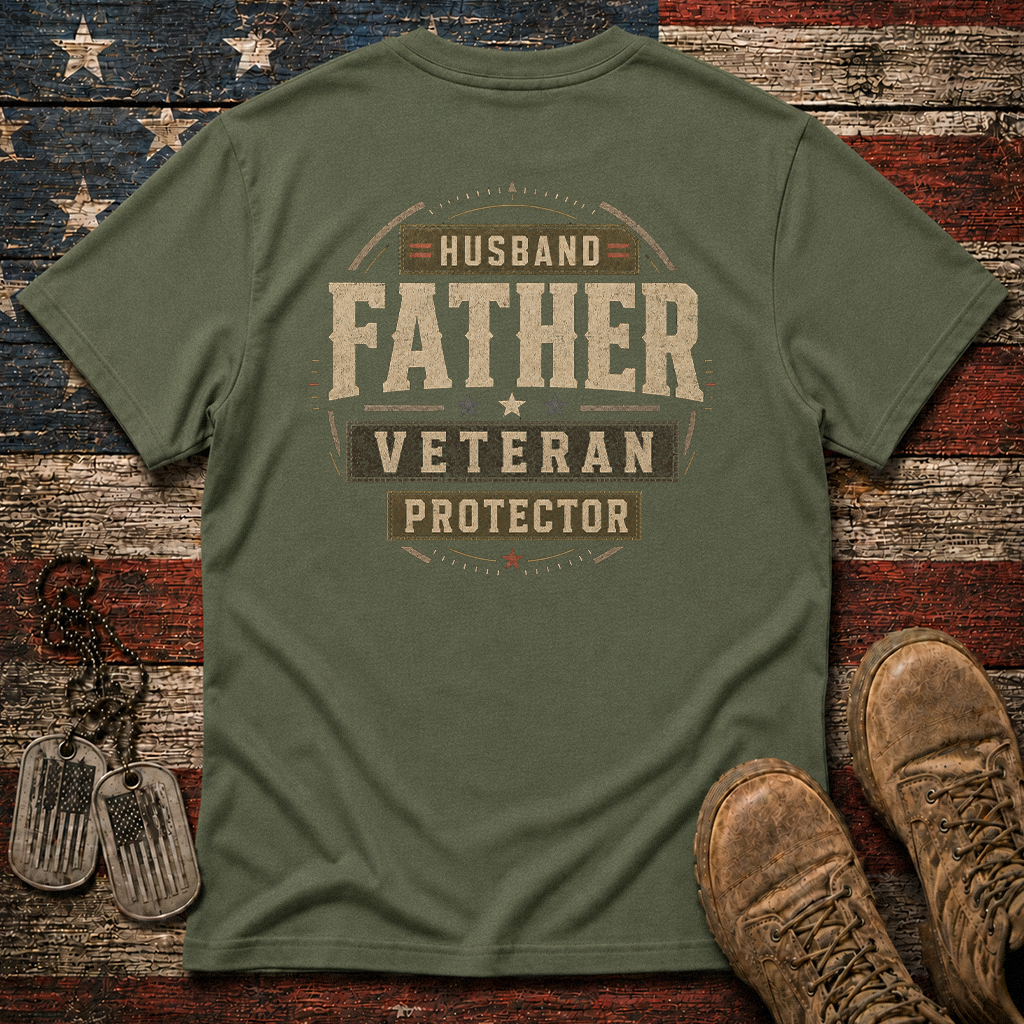 Husband Father Veteran Protector Classic Tee