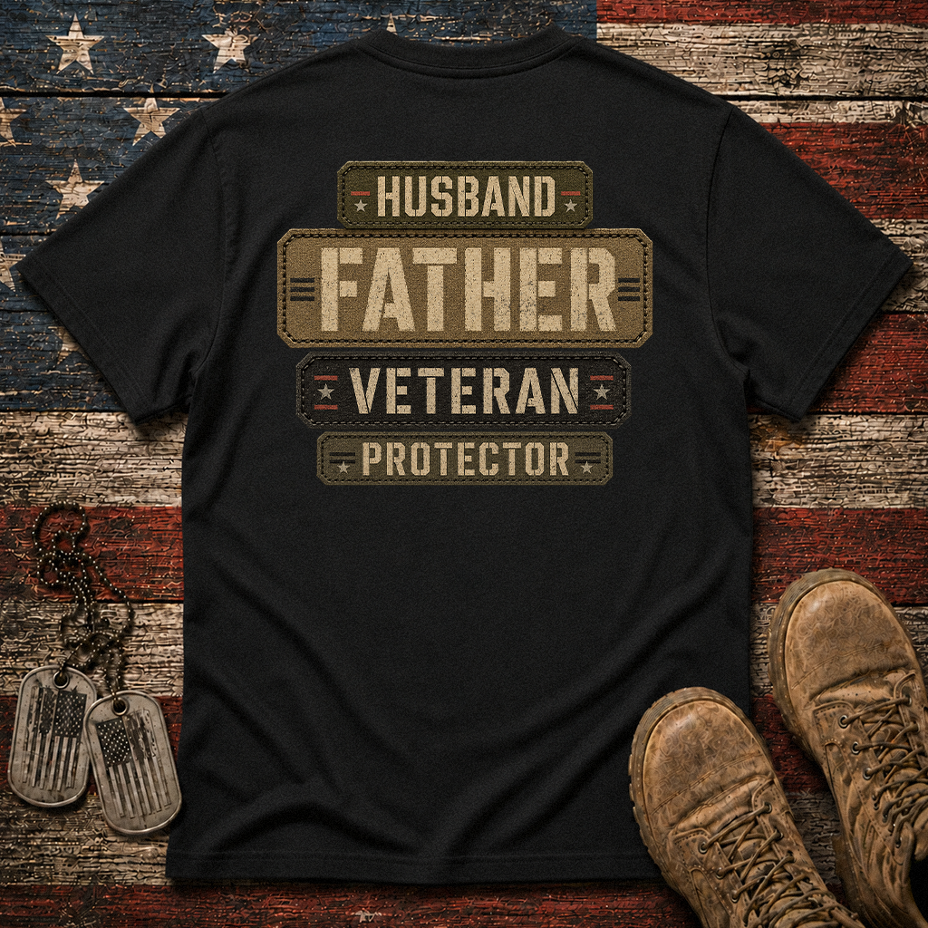 Husband Father Veteran Protector Classic Tee