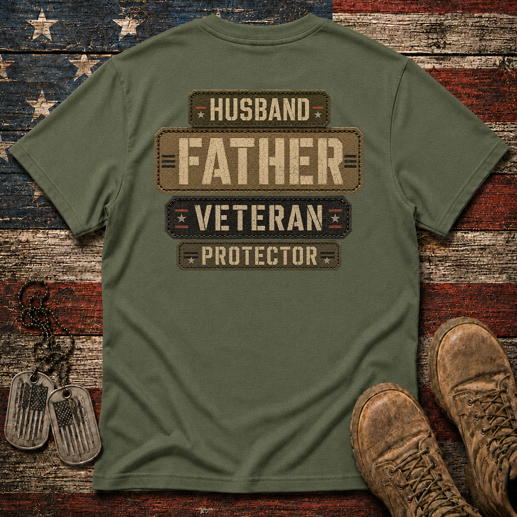 Husband Father Veteran Protector Classic Tee