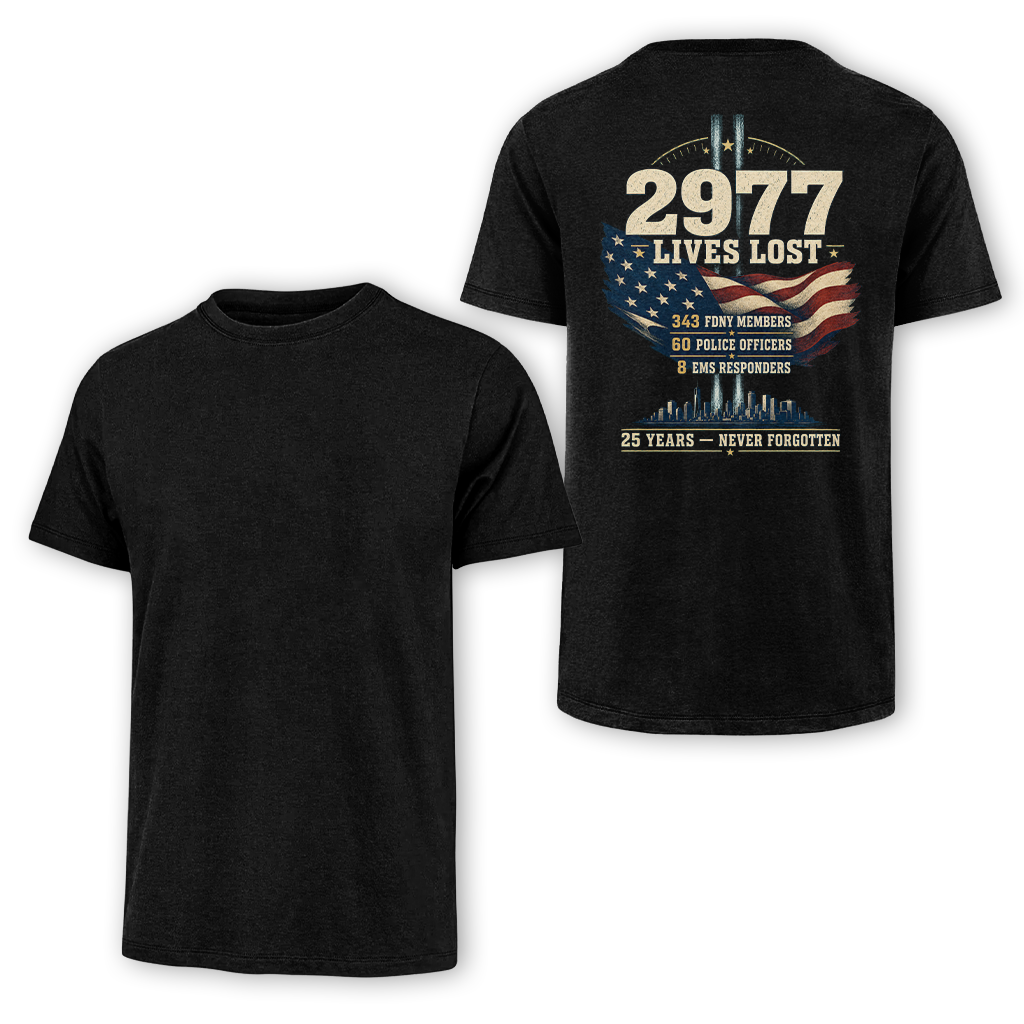 25 Years 9.11 2977 Lives Lost Classic Tee