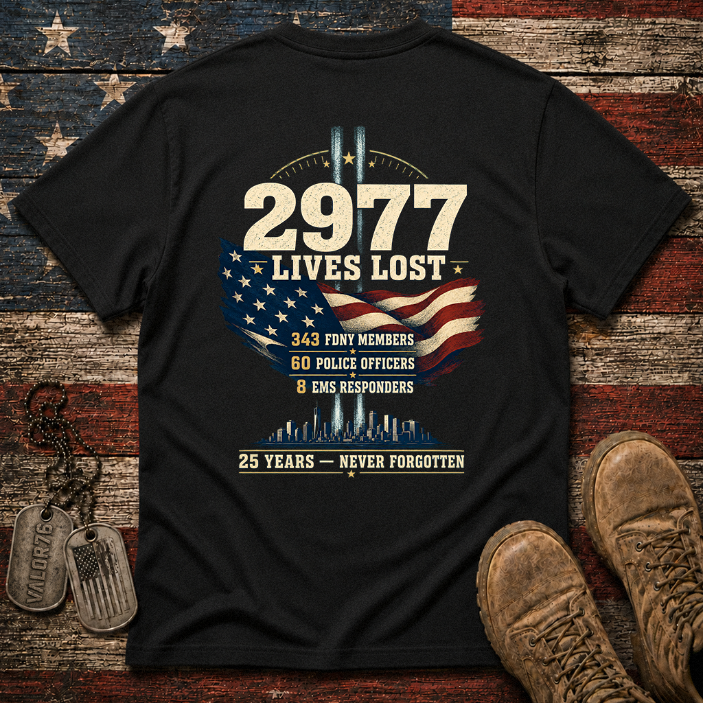 25 Years 9.11 2977 Lives Lost Classic Tee