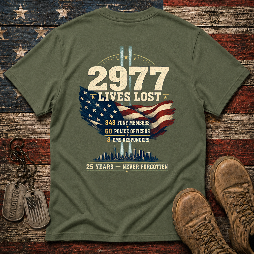 25 Years 9.11 2977 Lives Lost Classic Tee
