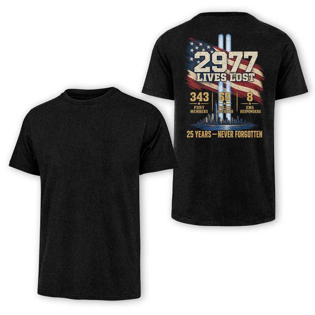 25 Years 9.11 2977 Lives Lost Classic Tee