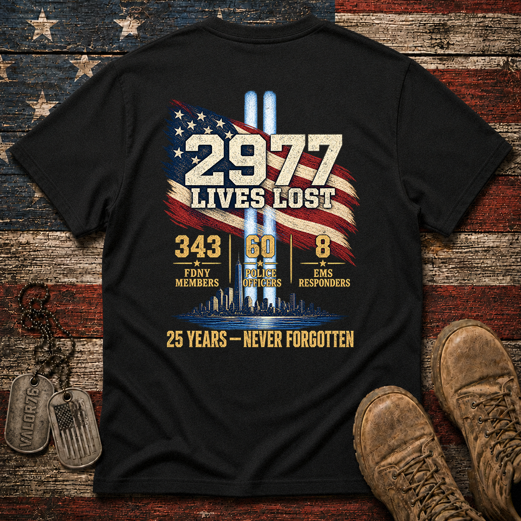 25 Years 9.11 2977 Lives Lost Classic Tee