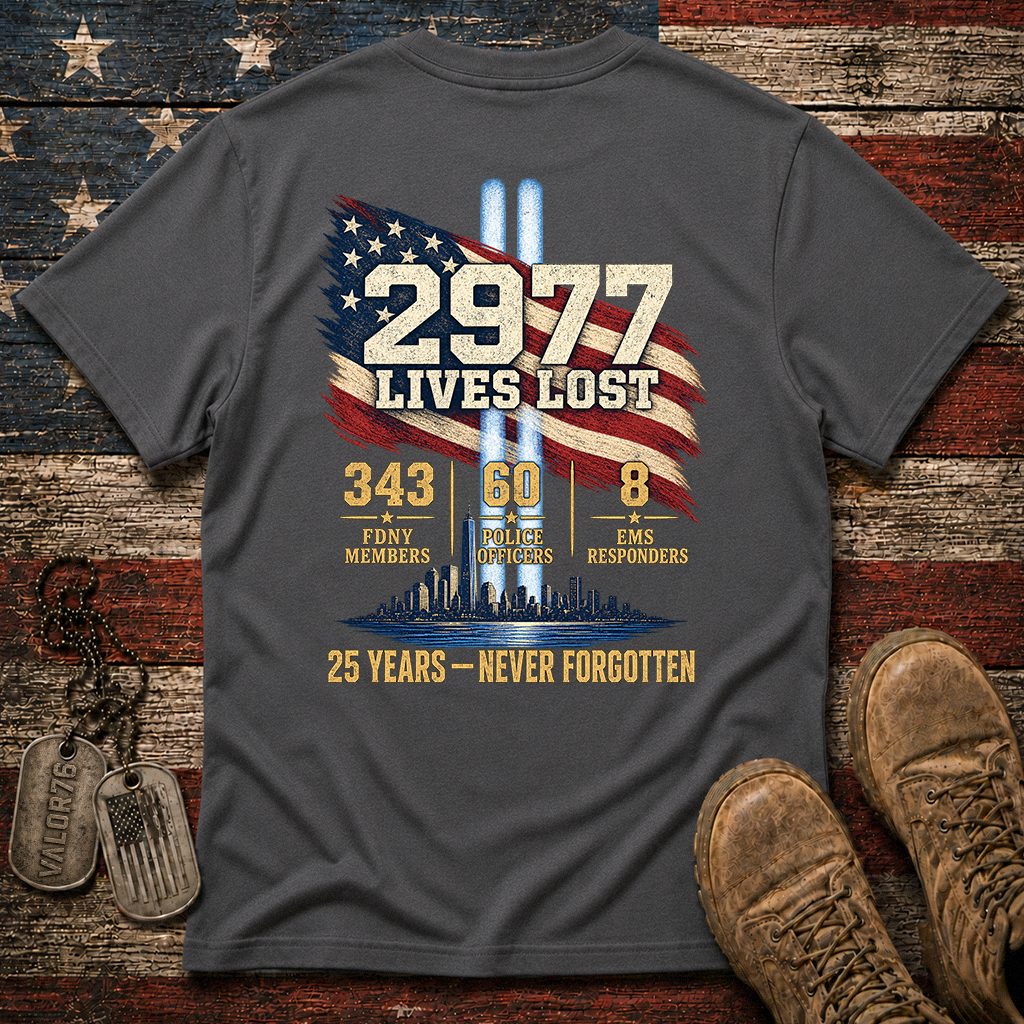 25 Years 9.11 2977 Lives Lost Classic Tee