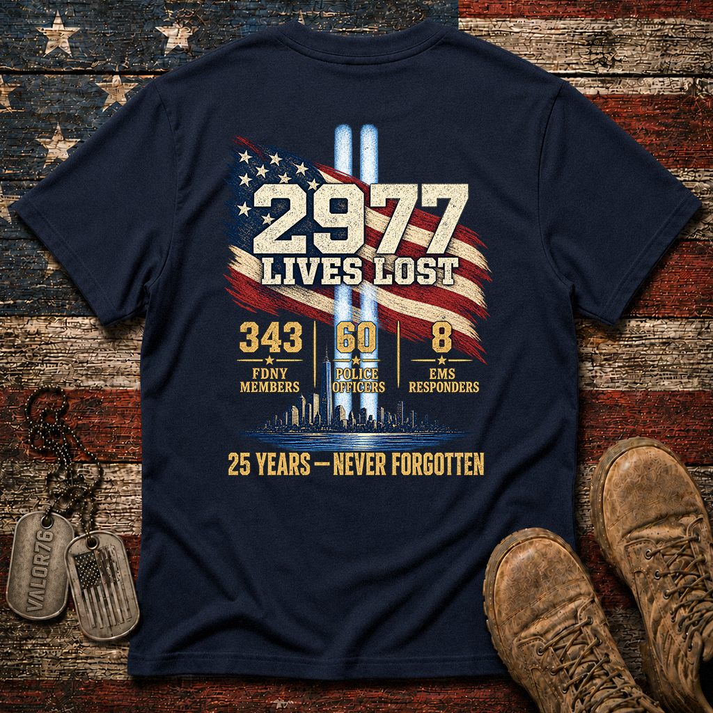 25 Years 9.11 2977 Lives Lost Classic Tee