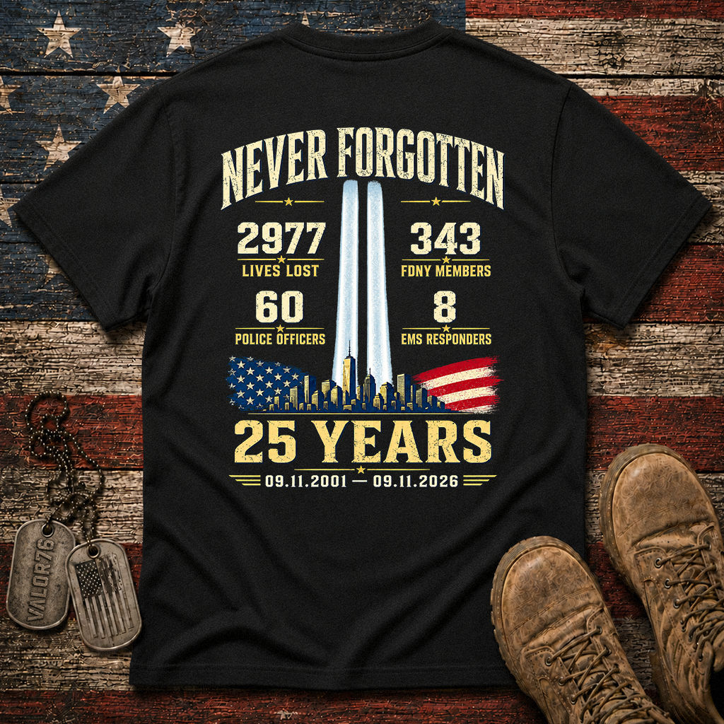25 Years 9.11 2977 Lives Lost Classic Tee