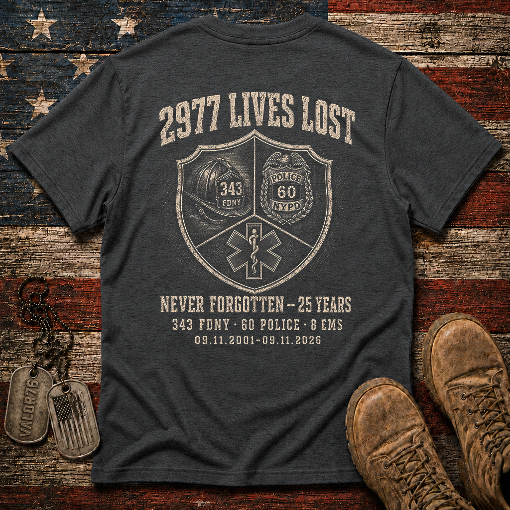 25 Years 9.11 2977 Lives Lost Classic Tee