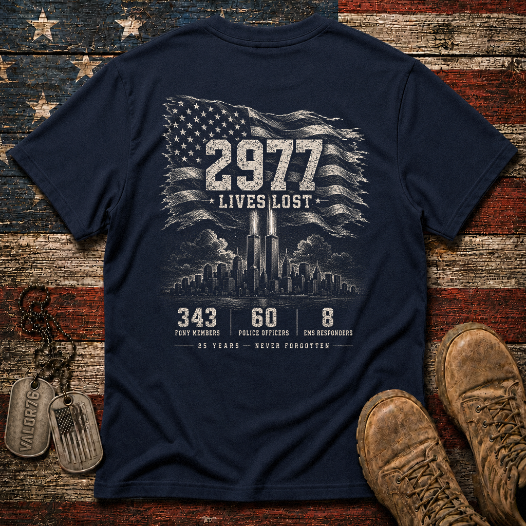 25 Years 9.11 2977 Lives Lost Classic Tee