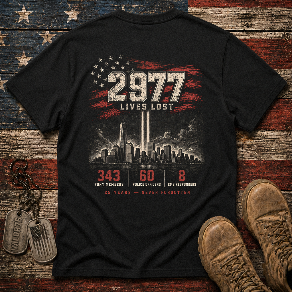 25 Years 9.11 2977 Lives Lost Classic Tee