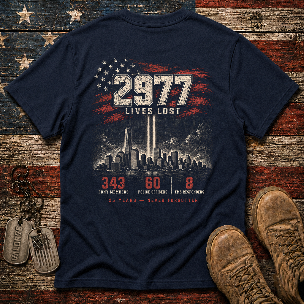 25 Years 9.11 2977 Lives Lost Classic Tee