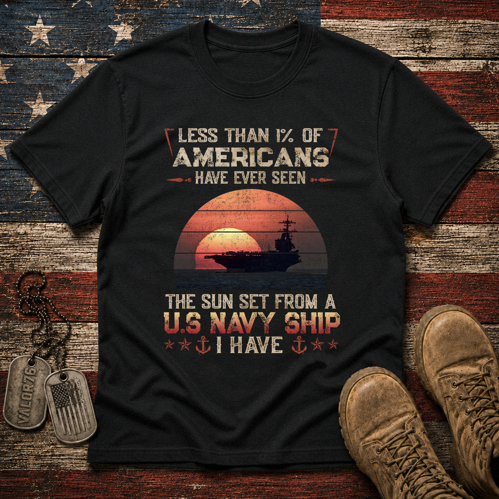 Less Than 1% Navy Ship Classic Tee